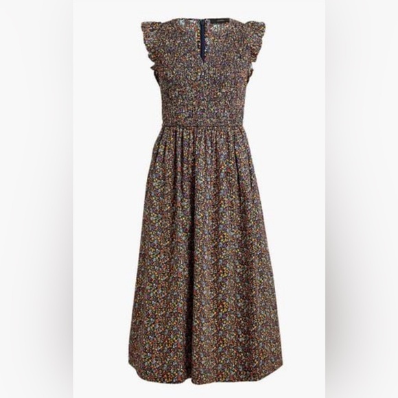J. Crew Factory Dresses & Skirts - New J.Crew Factory Women's Flutter-Sleeve Midi Dress